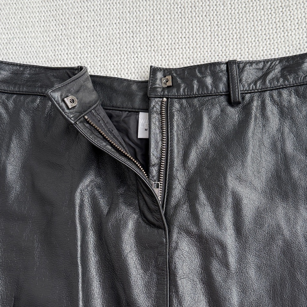 Wilson’s Genuine Leather Mini Skirt Black Size 12 - Picture 6 of 7